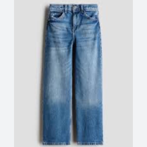 H&M Straight Wide Leg Jeans - Light Blue - Size 6 - Picture 1 of 6